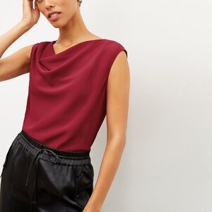 MM Lafleur The Nora Top in Cerise Women’s Size Large Red Sleeveless Blouse